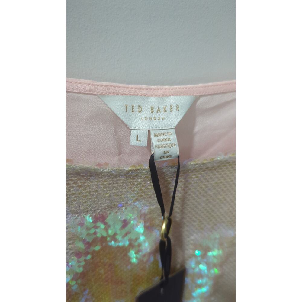 Ted Baker Eladia Sequin Nude Pink Cami Top NWT - Picture 3 of 6
